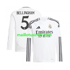 Maillot de Foot Real Madrid Jude Bellingham 5 Domicile 2024-25 Manches Longues